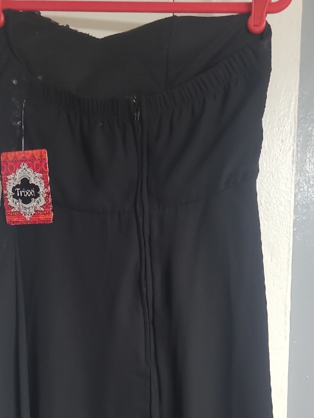 Trixxi Black Strapless Sequin Cocktail Dress, Size 3 - Picture 5 of 10